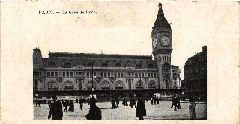 Carte postale ancienne Paris 12e-La Gare de Lyon à Paris 12e