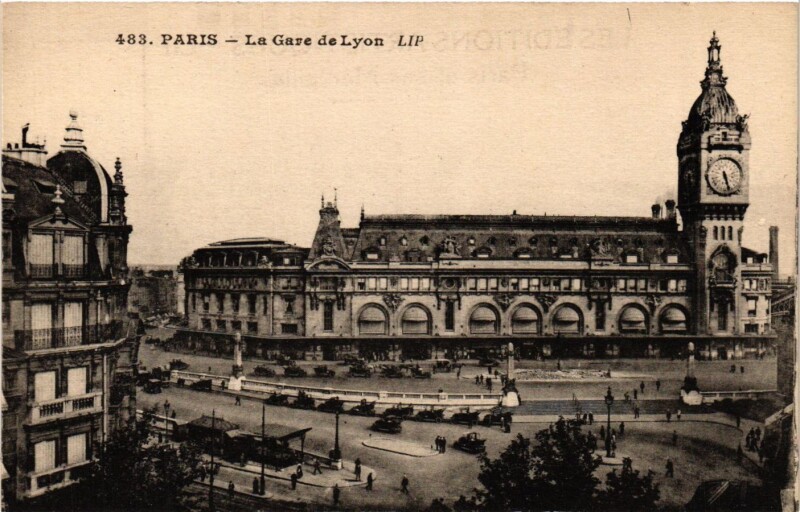 Carte postale ancienne Paris 12e-La Gare de Lyon à Paris 12e