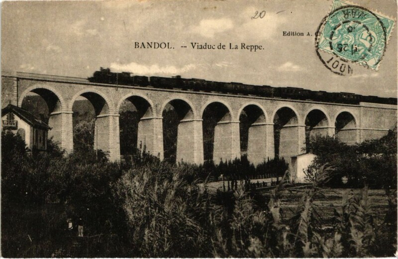 Carte postale ancienne Bandol - Viaduc de la Reppe à Bandol