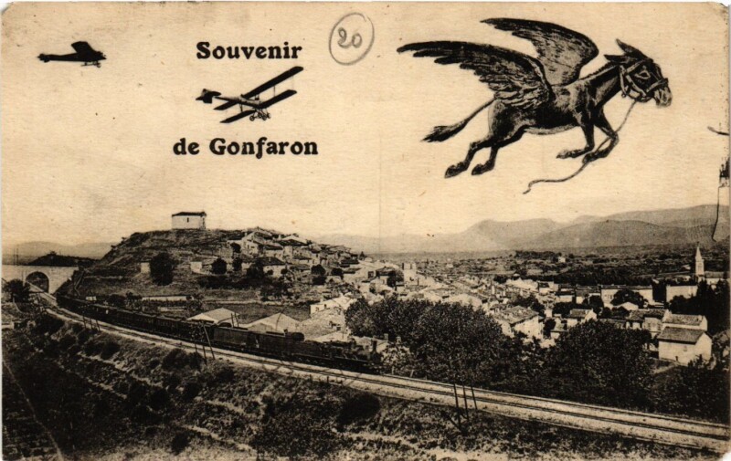 Carte postale ancienne Souvenir de Gonfaron à Gonfaron