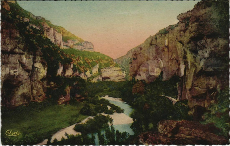 Carte postale ancienne Gorges du Tarn Cirque des Baumes France