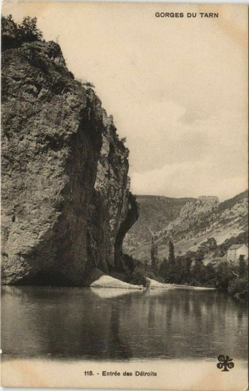 Carte postale ancienne Gorges du Tarn Entree des Detroits France