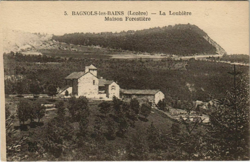 Carte postale ancienne Bagnols les Bains La Loubiere, Maison Forestiere France