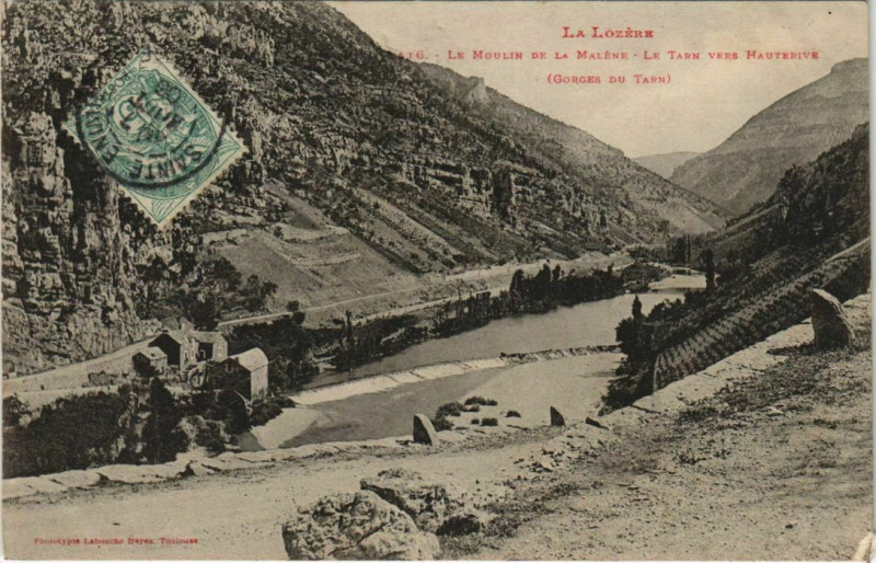 Carte postale ancienne Le Moulin de la Malene France
