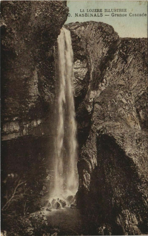 Carte postale ancienne Nasbinals Grande Cascade France à Nasbinals