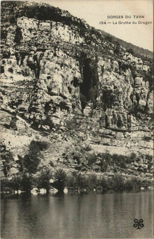 Carte postale ancienne Gorges du Tarn La Grotte du Dragon France