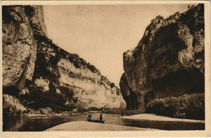 Carte postale ancienne La Malene Commencement de l'indispensable parcours France