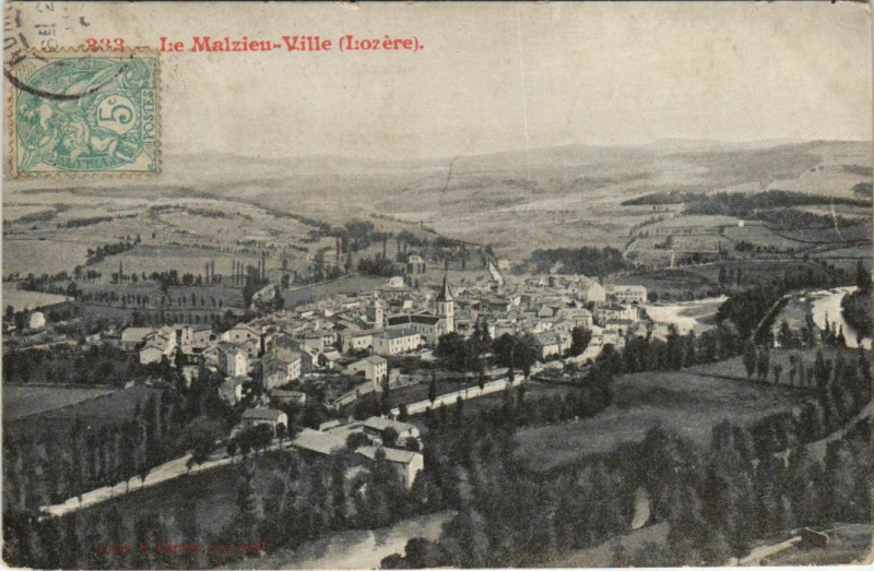 Carte postale ancienne Le Malzieu-Ville France au Malzieu-Ville