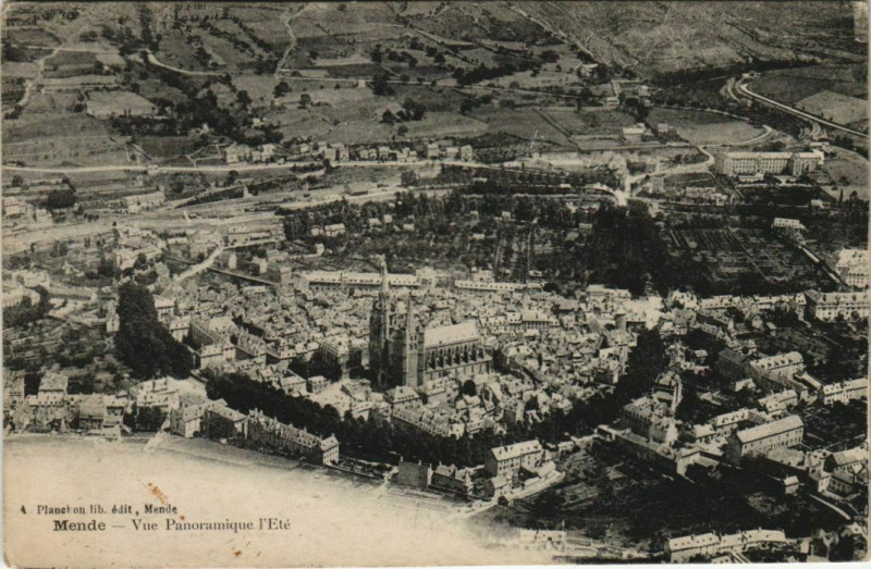 Carte postale ancienne Mende Vue Panoramique l'Ete France à Mende