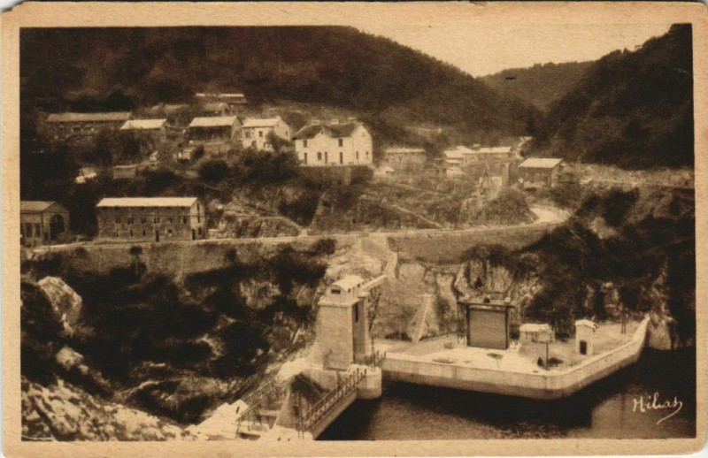 Carte postale ancienne La Cadenne Le barrage France