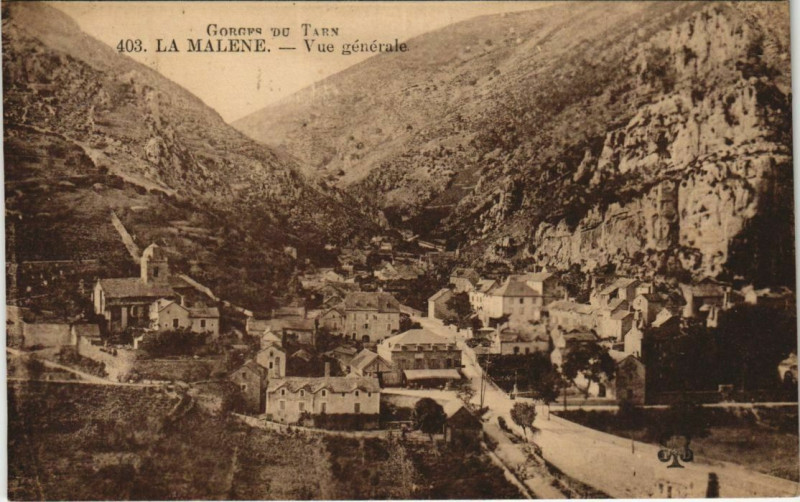 Carte postale ancienne La Malene Vue Generale France