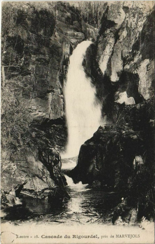Carte postale ancienne Cascade du Rigourdel France