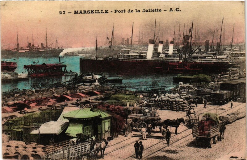 Carte postale ancienne Marseille - Port de la Joliette à Marseille