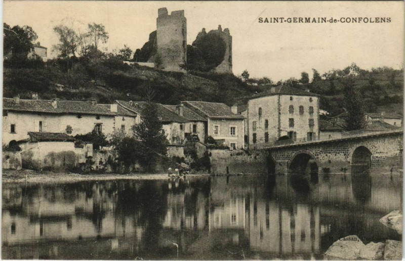 Carte postale ancienne Saint-Germain-de-Confolens Vue Generale à Confolens