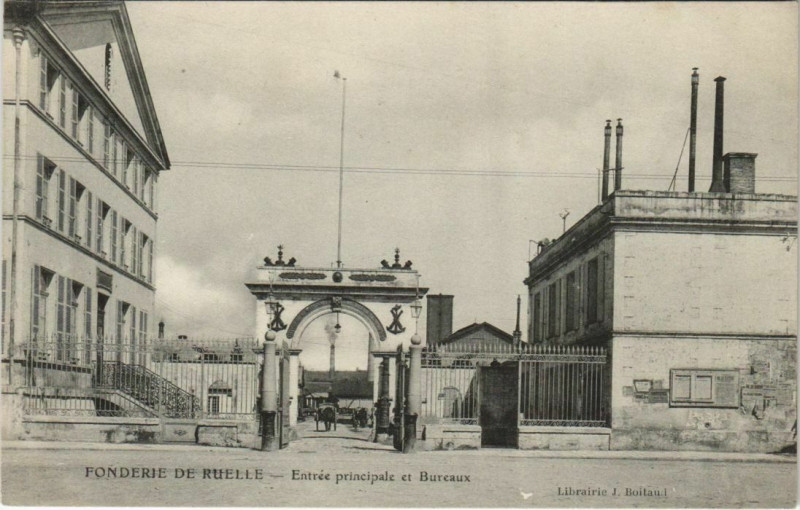 Carte postale ancienne Ruelle-sur-Touvre Fonderie de Ruelle - Entree - Bureaux à Ruelle-sur-Touvre