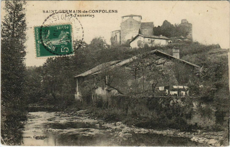 Carte postale ancienne Saint-Germain-de-Confolens Les Tanneries à Confolens