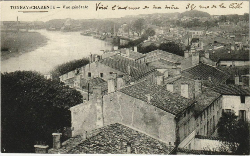 Carte postale ancienne Tonnay-Charente Vue Generale