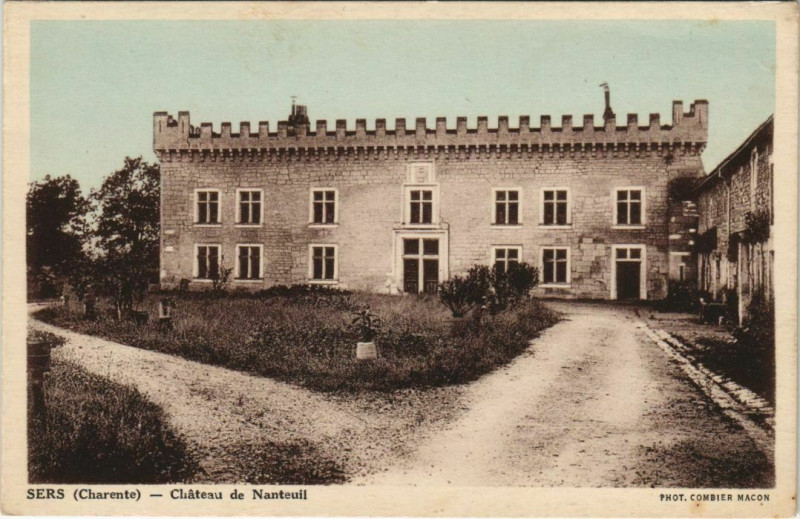 Carte postale ancienne Sers Chateau de Nanteuil à Sers