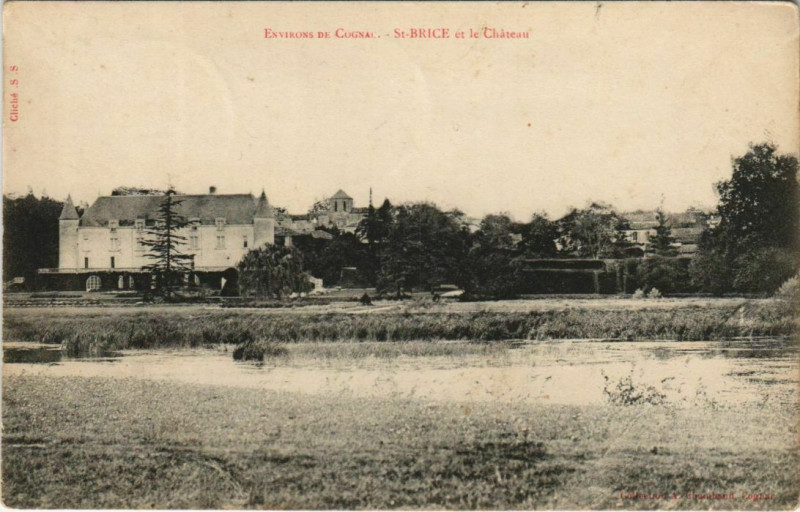 Carte postale ancienne Saint-Brice et le Chateau à Saint-Brice