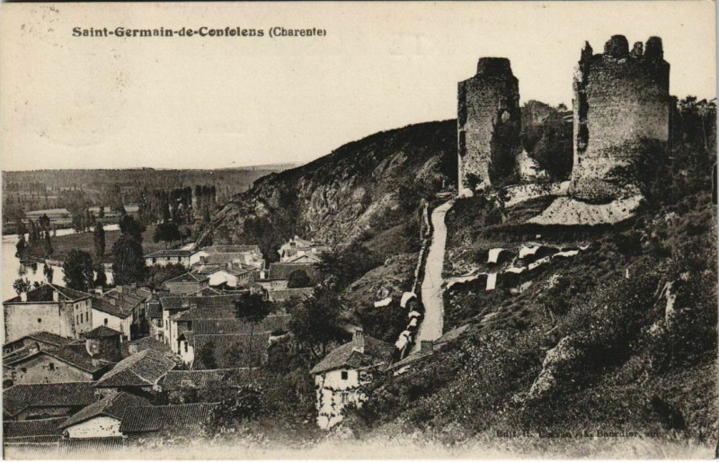 Carte postale ancienne Saint-Germain-de-Confolens Vue Generale à Confolens
