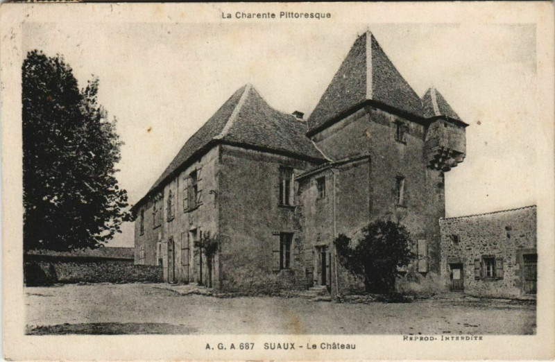 Carte postale ancienne Suaux Le Chateau à Suaux