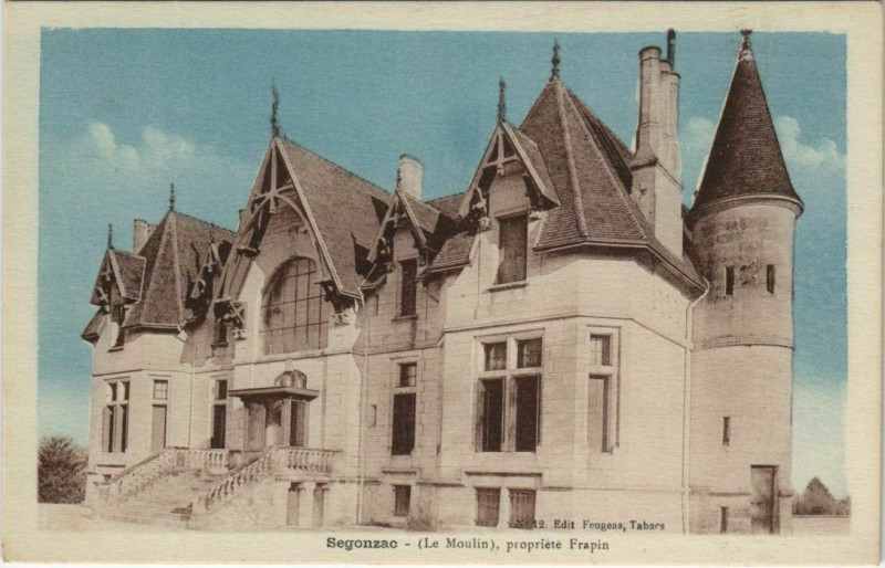Carte postale ancienne Segonzac Le Moulin - Propriete Frapin à Segonzac