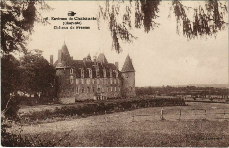 Carte postale ancienne Pressac Chateau de Pressac