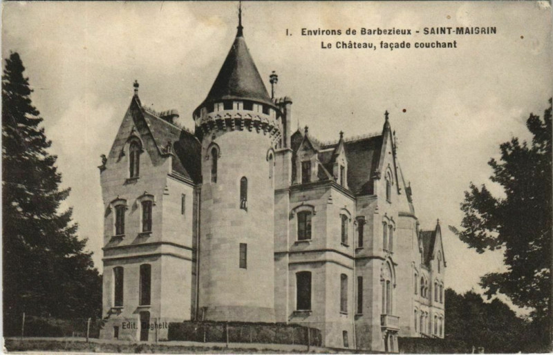 Carte postale ancienne Saint-Maigrin Le Chateau - Facade Couchant