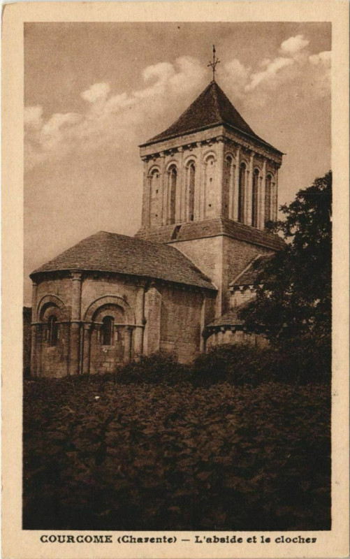 Carte postale ancienne Courcome L'Abside et le Clocher