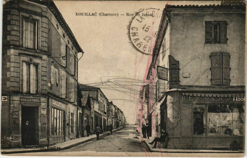 Carte postale ancienne Rouillac Rue de Jarnac à Jarnac
