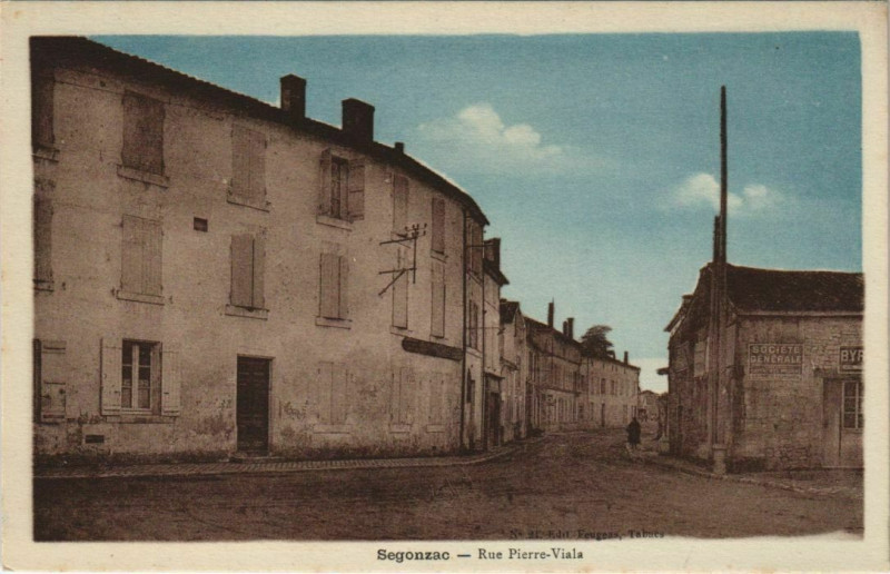 Carte postale ancienne Segonzac Rue Pierre-Viala à Segonzac