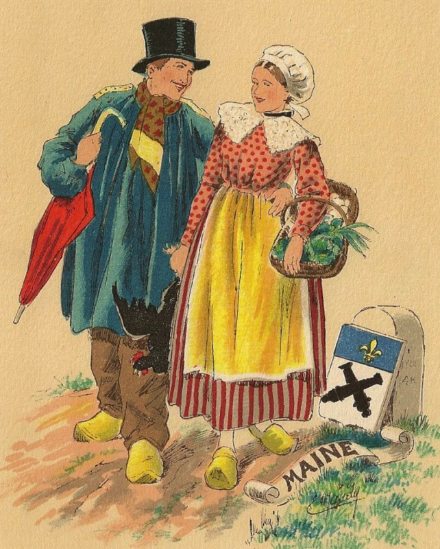 Carte postale ancienne Costume Maine