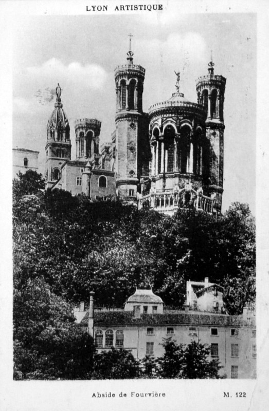 Carte postale ancienne 1932 lyon fourvière 2157