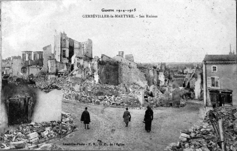 Carte postale ancienne Gerbéviller martyre juillet 1915 1008332