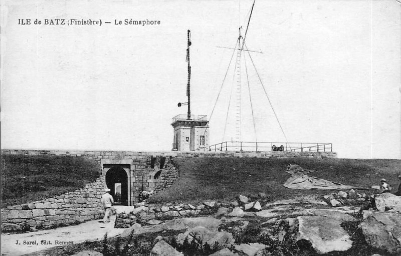Carte postale ancienne Cp Ile de Batz Sémaphore Sorel 1910 à Île-de-Batz
