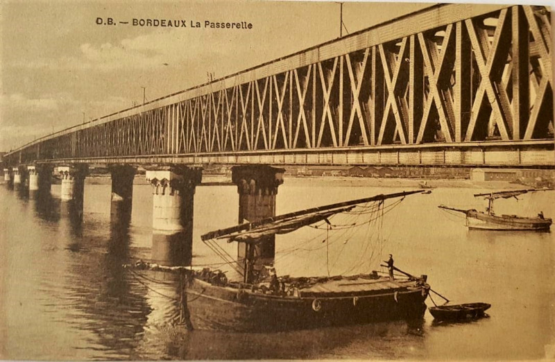 Carte postale ancienne Bordeaux - Passerelle Eiffel 3a à Bordeaux