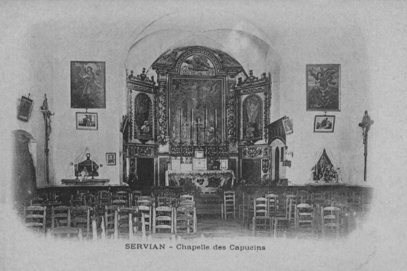 Carte postale ancienne Chapelle des Capucins (3) 02 à Servian