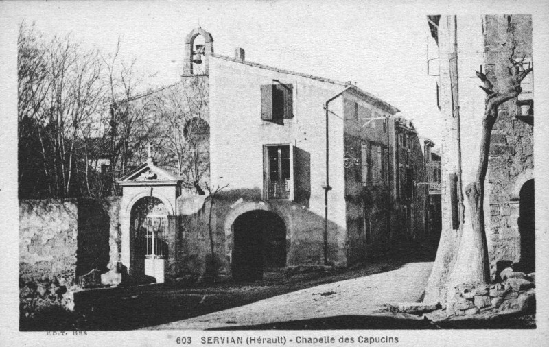 Carte postale ancienne Chapelle des Capucins (3) 01 à Servian