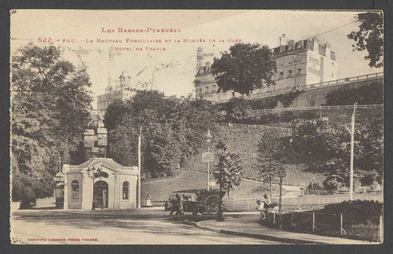 Carte postale ancienne Funiculaire de Pau 1910