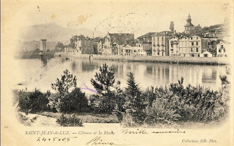 Carte postale ancienne Ciboure et la Rhune (Nd)