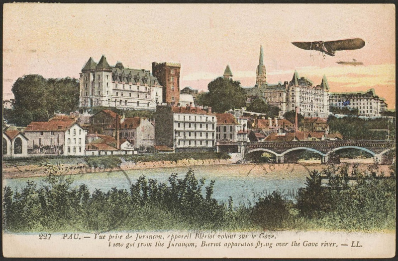 Carte postale ancienne Appareil Blériot Pau