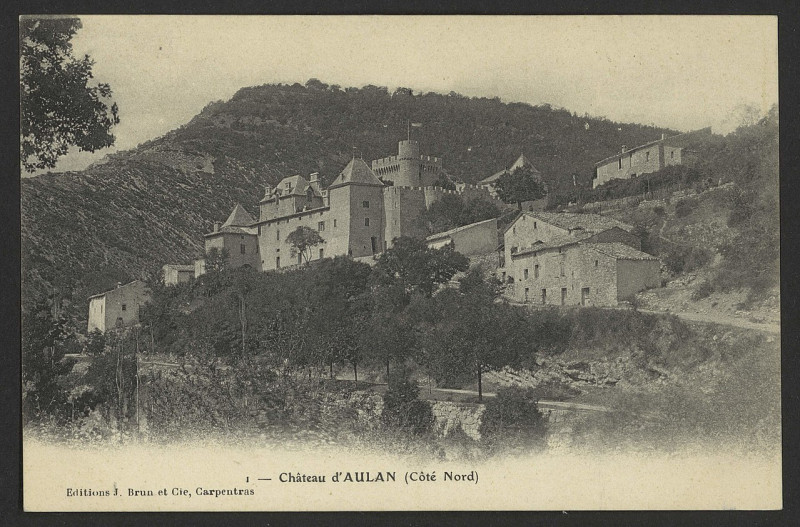 Carte postale ancienne Château d'Aulan (Côté Nord) (34062744590)