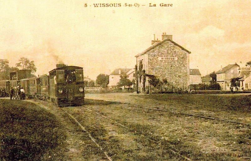 Carte postale ancienne Wissous - La gare de l'Arpajonnais