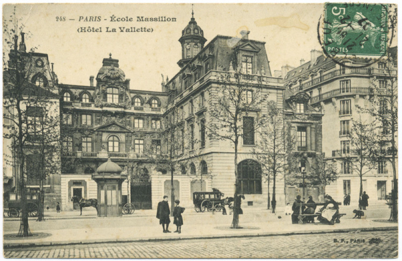 Carte postale ancienne Ecole massillon 1907