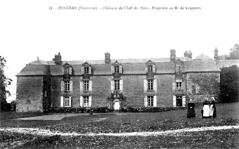Carte postale ancienne Château de Chef-du-Bois (Pencran)