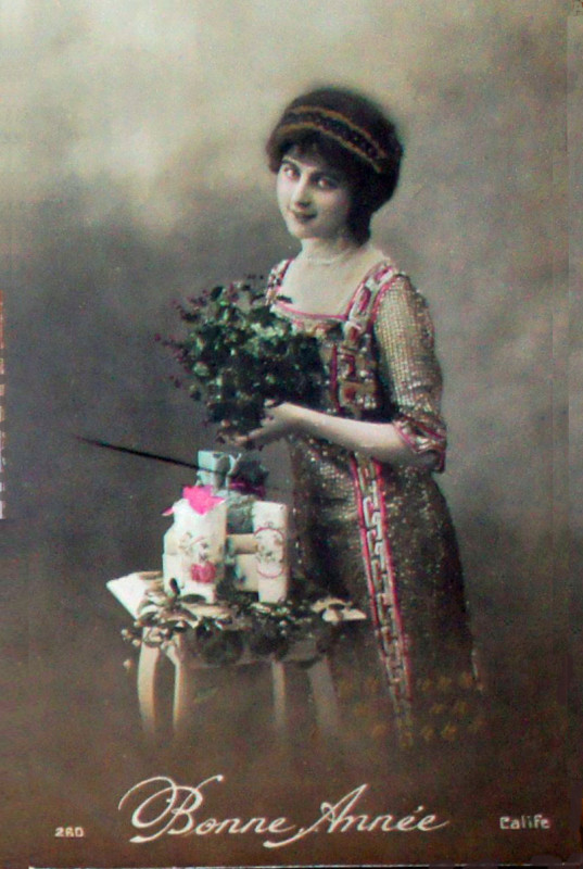 Carte postale ancienne Honoré Mathis voeux