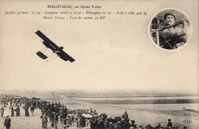 Carte postale ancienne Aviateur-bielovucic