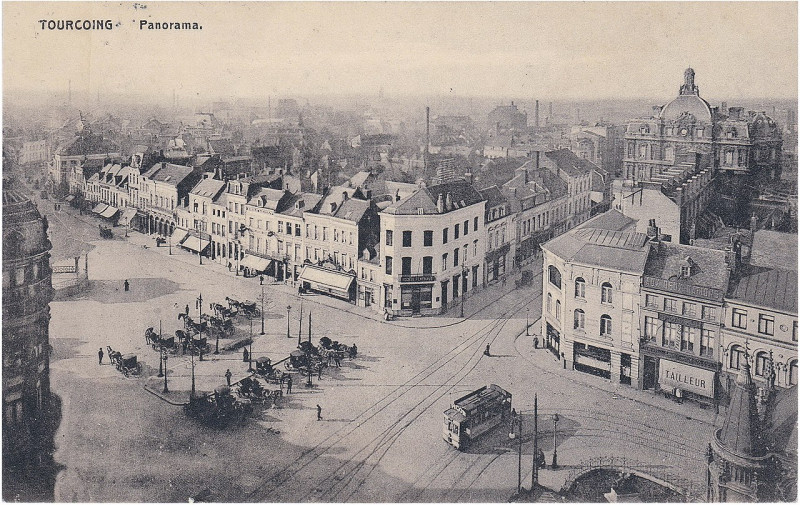 Carte postale ancienne Tourcoing — Panorama à Tourcoing