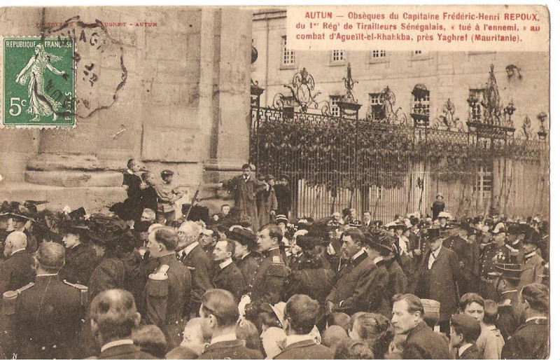Carte postale ancienne Funerals of Frédéric-Henri Repoux 1909 Autun 04