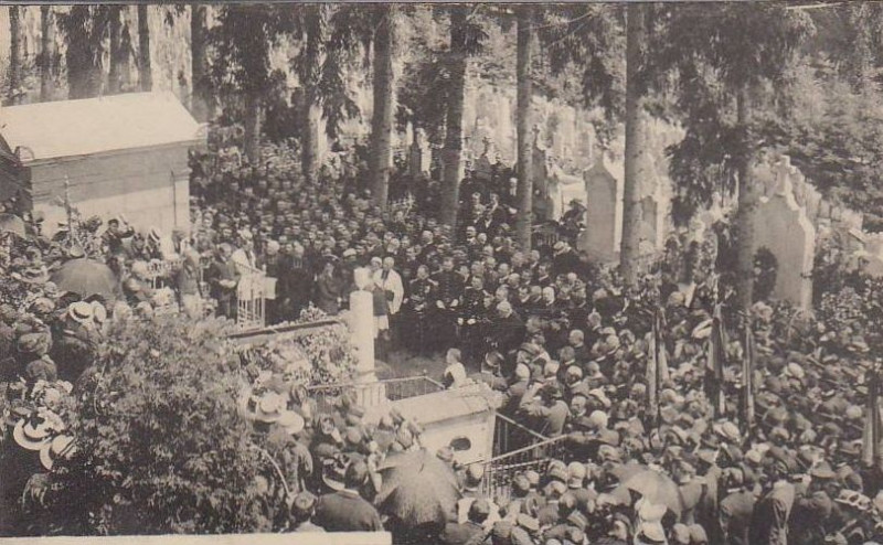 Carte postale ancienne Funerals of Frédéric-Henri Repoux 1909 Autun 08